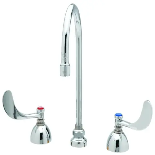 T & S Medical Faucet, 8" Center, Swivel Gooseneck, Non-Splash Aerator, 4" Handle Chrome T & S Medical Faucet, 8" Center, Swivel Gooseneck, Non-Splash Aerator, 4" Handle Chrome