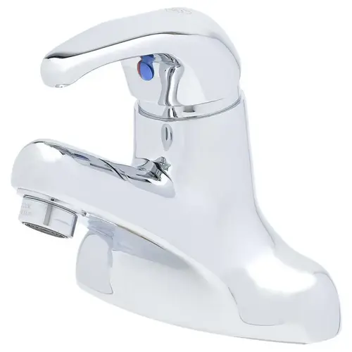 T & S Single Lever Faucet, 4" Centerset, 4" Handle, 2.2 GPM Aerator Chrome