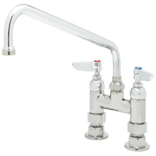 T & S Pantry Faucet 4" Centerset Gooseneck 10 Lever Handle Chrome 24.60 GPM