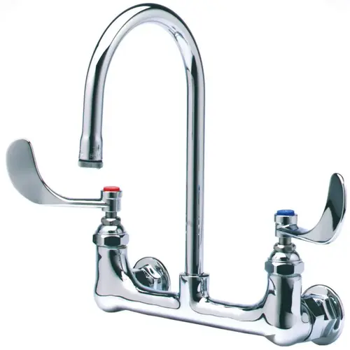 T & S Pantry Faucet 8" Center 4" Wrist Handles Chrome 5.23 GPM T & S Pantry Faucet 8" Center 4" Wrist Handles Chrome 5.23 GPM