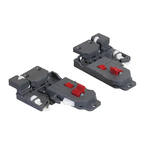 Front Locking Clips, For Hafele Matrix Um A35 3d Version, Plastic Material, 3d Adjustment Facility, Gray Finish, Pair