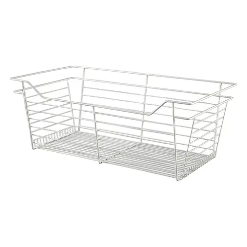 Wire Closet Basket, with Full Extension Slides White, 16" x 29" x 11", with white 16" slides Wire Closet Basket, with Full Extension Slides White, 16" x 29" x 11", with white 16" slides