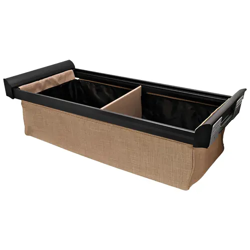 Divided Deep Drawer, TAG ENGAGE 18" Black with beach fabric, 18" width Beach fabric, Black Divided Deep Drawer, TAG ENGAGE 18" Black with beach fabric, 18" width Beach fabric, Black