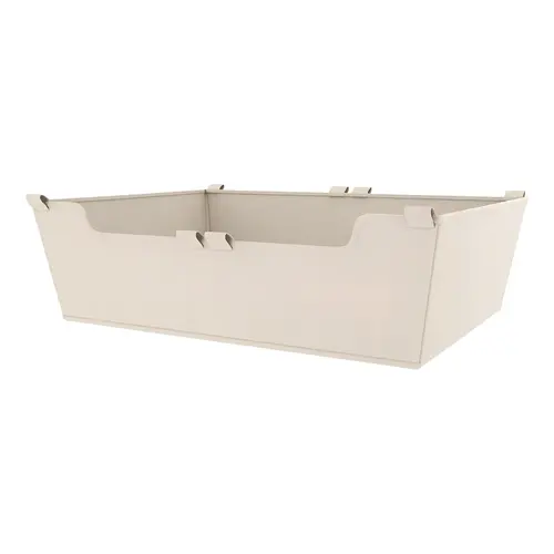 Cloth Basket Liner, for Wire Closet Basket with Full Extension Slides 584.2 x 406.4 x 431.8 mm For basket size: (D x W x H) 16" x 23" x 17" Cream Cloth Basket Liner, for Wire Closet Basket with Full Extension Slides 584.2 x 406.4 x 431.8 mm For basket size: (D x W x H) 16" x 23" x 17" Cream