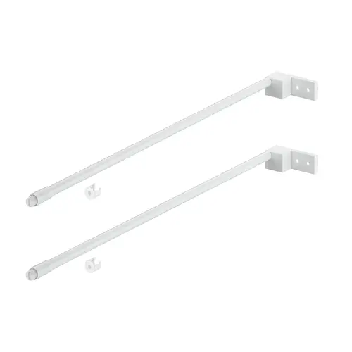 Gallery Rail, Hafele Matrix Box S35, round 450 mm Nominal length 450 mm, white White, Powder coated, Powder coated Pair Gallery Rail, Hafele Matrix Box S35, round 450 mm Nominal length 450 mm, white White, Powder coated, Powder coated Pair