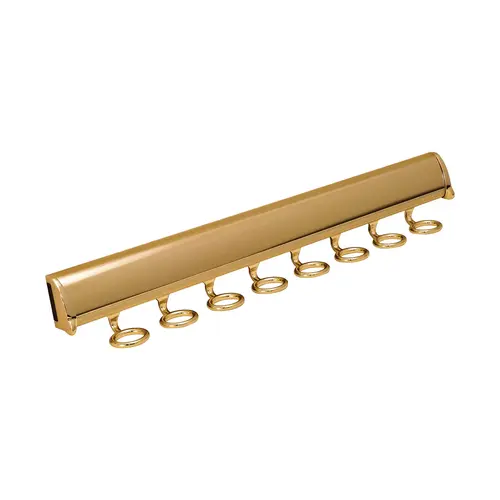 Scarf Rack, TAG Synergy Elite Collection, 8 Hook, 17 7/8" With full extension slide, Polished brass Polished brass Scarf Rack, TAG Synergy Elite Collection, 8 Hook, 17 7/8" With full extension slide, Polished brass Polished brass