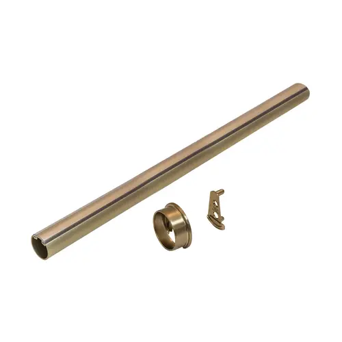 Round Wardrobe Tube with Supports, TAG Synergy Elite Collection 35 3/4" Clear protective insert, Matt gold, 35 3/4" Matt gold Round Wardrobe Tube with Supports, TAG Synergy Elite Collection 35 3/4" Clear protective insert, Matt gold, 35 3/4" Matt gold