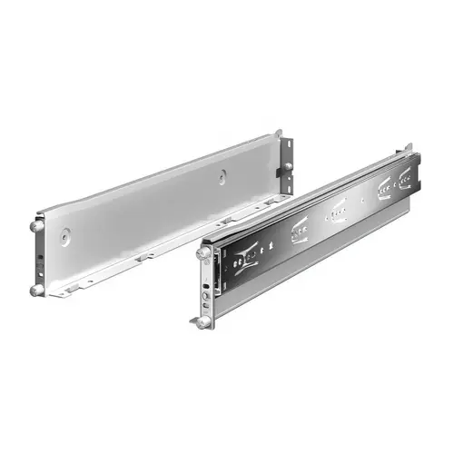 Drawer System Slide, Zbox, 3 3/8" Height 21 5/8" Grass, length: 550mm Sides: Epoxy powder coated white Slides: Zinc coated white Drawer System Slide, Zbox, 3 3/8" Height 21 5/8" Grass, length: 550mm Sides: Epoxy powder coated white Slides: Zinc coated white