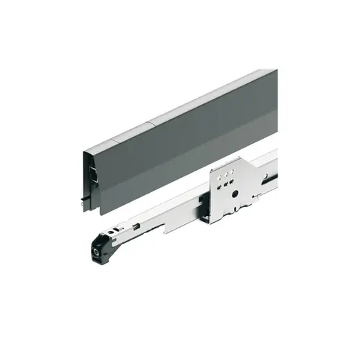 Side Profiles, Hafele Matrix Box P70, drawer side height (3 5/8") 92 mm, load bearing capacity (154 lbs) 70 kg 21 5/8" 550 mm Drawer side heigh 92 mm, Load bearing capacity 70 kg, Anthracite, length: 550 mm (21 5/8") Anthracite, Drawer sides: Powder coated Cabinet runner: zinc plated, Drawer sides: Epoxy coated Cabinet rail: Galvanized Side Profiles, Hafele Matrix Box P70, drawer side height (3 5/8") 92 mm, load bearing capacity (154 lbs) 70 kg 21 5/8" 550 mm Drawer side heigh 92 mm, Load bearing capacity 70 kg, Anthracite, length: 550 mm (21 5/8") Anthracite, Drawer sides: Powder coated Cabinet runner: zinc plated, Drawer sides: Epoxy coated Cabinet rail: Galvanized