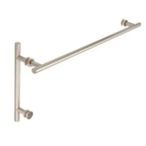 Counterpoint 24" c/c Towel Bar x 8" c/c Pull with Rosettes - Polished Nickel Counterpoint 24" c/c Towel Bar x 8" c/c Pull with Rosettes - Polished Nickel