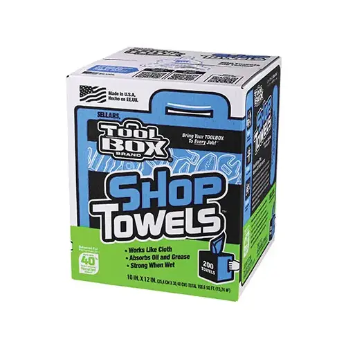 Blue Shop Towels, 200-Ct. Box
