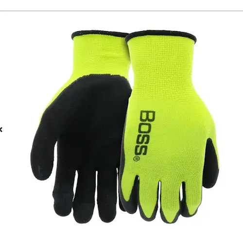 Gloves, L, Latex, Fluorescent - pack of 3