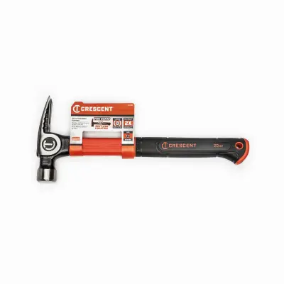 Crescent 20 Oz. Smooth-Face General Purpose Claw Hammer with Fiberglass Handle CHFGP20