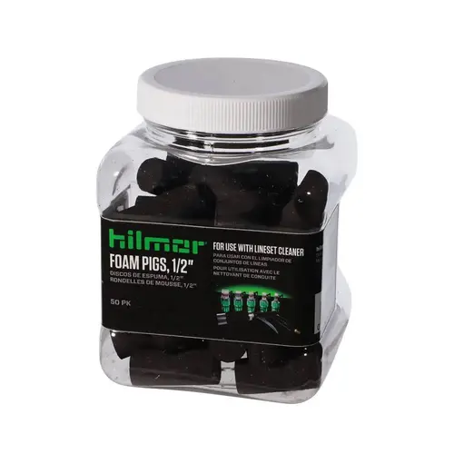 Hilmor 1/2 In. Lineset Cleaner Foam Pigs In Resealable Container,case Of 50 Hilmor 1/2 In. Lineset Cleaner Foam Pigs In Resealable Container,case Of 50