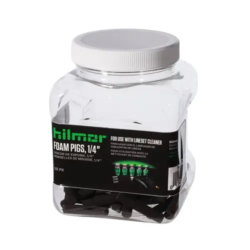 Hilmor 1/4 In. Lineset Cleaner Foam Pigs In Resealable Container,case Of 50 Hilmor 1/4 In. Lineset Cleaner Foam Pigs In Resealable Container,case Of 50