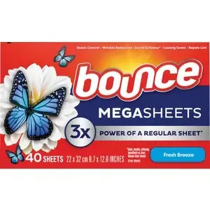 BOUNCE 3700090704 WrinkleGuard Mega Dryer Sheets (40-Count)