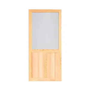 Screen Tight WPNR36H Pioneer Natural Wood Screen Door 36" Width 80" Height 1" Thickness