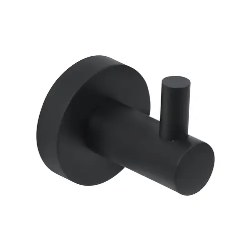 Solano Collection Single Robe Hook Matte Black Finish
