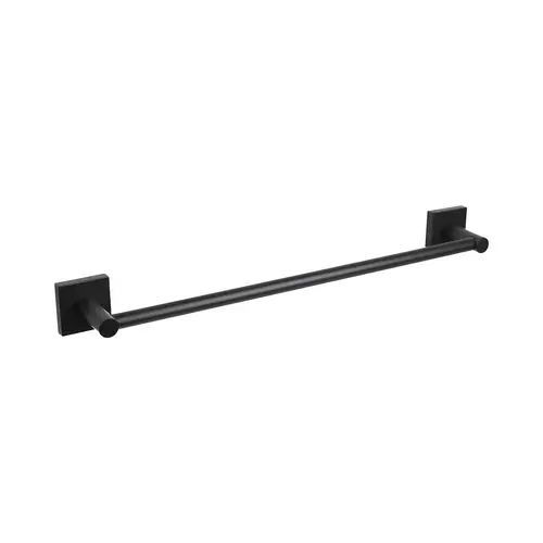 24" x 5/8" Vina Collection Towel Bar Set with Square Roses Black Finish