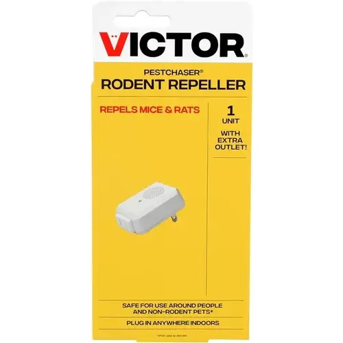 PestChaser Rodent Repellent with Nightlight, 1.69 in L, 1-3/4 in W, 2.63 in H