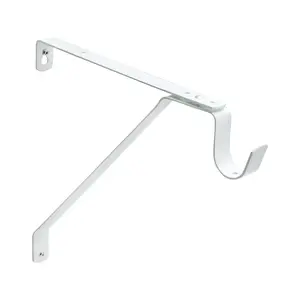 Pamex DD0632WC Heavy Duty Adjustable Shelf and Rod Support Bracket White Finish