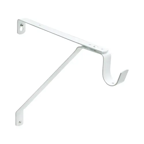 Heavy Duty Adjustable Shelf and Rod Support Bracket White Finish Heavy Duty Adjustable Shelf and Rod Support Bracket White Finish