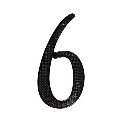 4" Zinc Nail On House Number # 6 Matte Black Finish 4" Zinc Nail On House Number # 6 Matte Black Finish