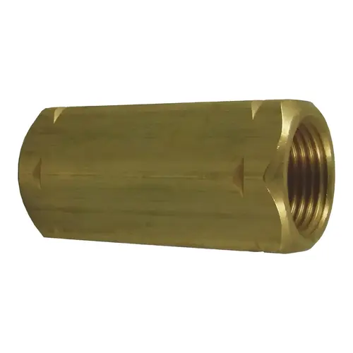 Female Pol X Female Pol Single Piece Adapter Brass