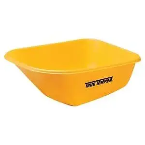 True Temper 009970RV/VB 009970VB Wheelbarrow Tray, 6 cu-ft Capacity, Poly