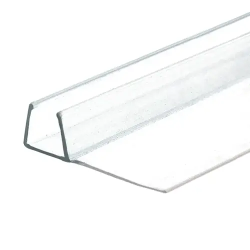 Clear U-Channel With 90 Degree 1-3/4" Fin Seal For 3/8" Glass - 95" Long