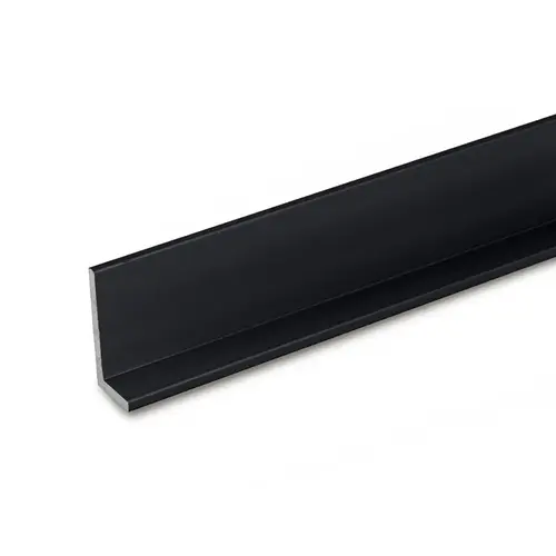 Aluminum L-Bar .063" Wall Thickness Extrusion 144" Length - Matte Black Aluminum L-Bar .063" Wall Thickness Extrusion 144" Length - Matte Black