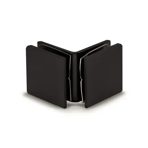 Square 90 Degree Glass Oversized Clamp, Brass Material, 3/8" To 1/2" Glazing Thickness, Oil Rubbed Bronze Finish