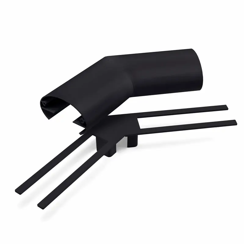 FHC X35 Everest Series 135 Degree Fabricated Corners - 6 x 6 O. D. - Matte Black X35TH3MB