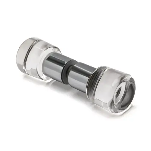 Back-to-Back Dumbell Knob Chrome & Clear Acrylic Back-to-Back Dumbell Knob Chrome & Clear Acrylic