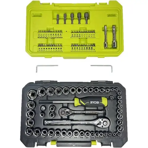 RYOBI Mechanics Set With Case, 97 Piece