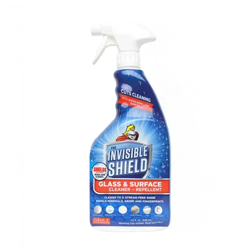 Invisible Shield Dual Action Glass and Surface Cleaner, for Windows, Showers, Tiles, Resists Soil and Grime, 32 oz