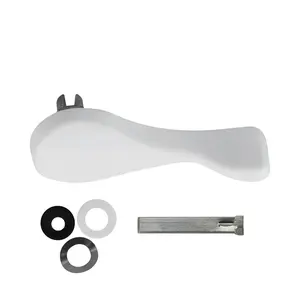Brixwell 13-341W-tt Patio Door Handle Thumbturn Kit White Full Tail