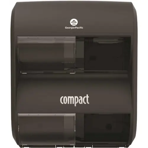 Compact 4-Roll Quad Plus Coreless High-Capacity Toilet Paper Dispenser Black