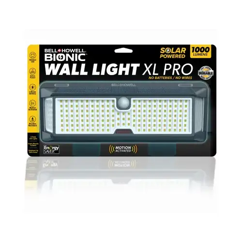Solar Wall Light Bionic Black Motion-Sensing LED Black