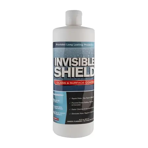 Invisible Shield Glass and Surface Coating for Shower Glass, Wall Tiles, Mirrors, Windshields, and Solar Panels - 32 oz
