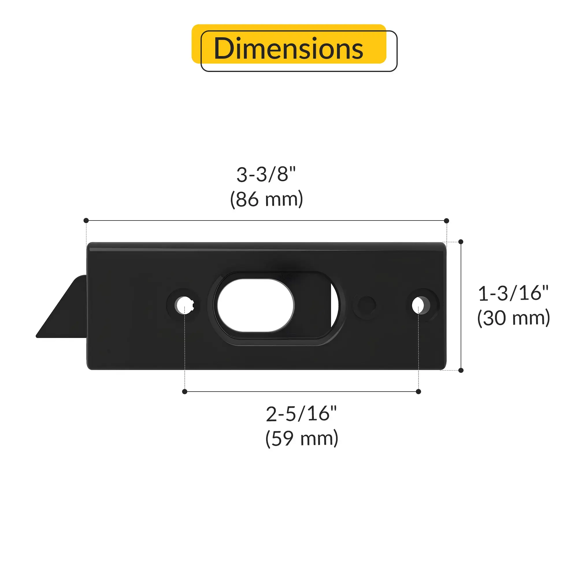 Brixwell -XCP5 Tilt Latch Plastic Reversible Black - pack of 5 Buy Now