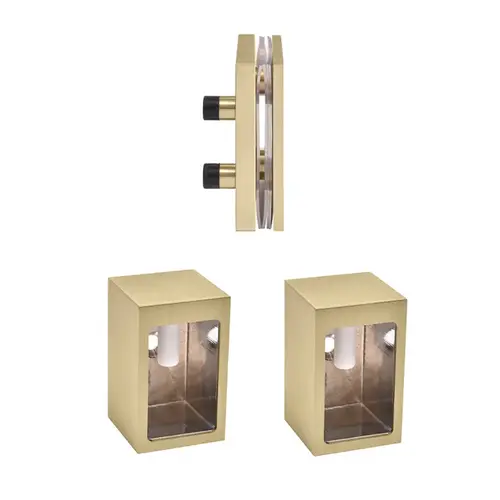 Brushed Bronze Replacement 90-Degree Accessory Kit & Wall Bracket for Brixen Sliding Shower Door System