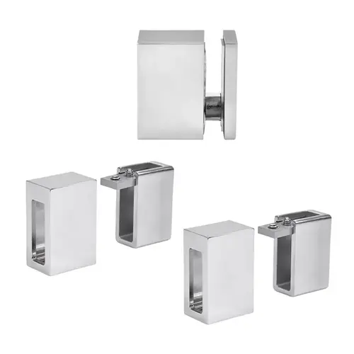 Polished Stainless Steel Replacement 90-Degree Accessory Kit & Wall Bracket for Cavoli Sliding Shower Door System Polished Stainless Steel Replacement 90-Degree Accessory Kit & Wall Bracket for Cavoli Sliding Shower Door System