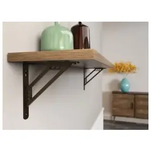 Shelf-Made RP-201RC-12BRZ Richland Style Premium Decorative Shelf Brackets Bronze