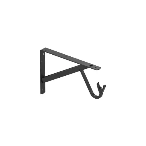 Closet-Pro HD Shelf & Rod Bracket with Slide-Thru Satin Black Closet-Pro HD Shelf & Rod Bracket with Slide-Thru Satin Black