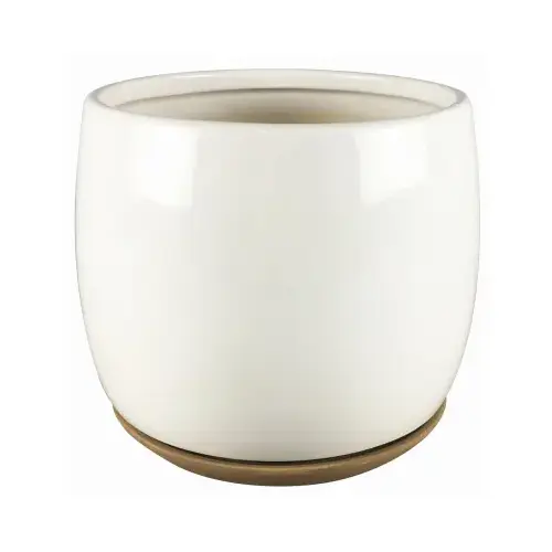 12" Ibiza WHT Planter White