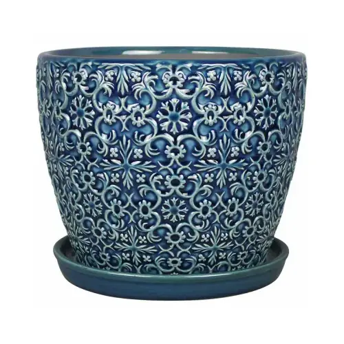 8" BLU Medit Planter Blue 8" BLU Medit Planter Blue