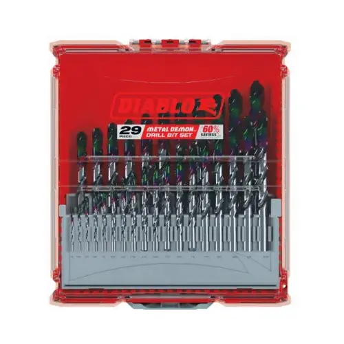 Diablo Metal Demon Drill Bit Set, 29-Piece, Stainless Steel Diablo Metal Demon Drill Bit Set, 29-Piece, Stainless Steel