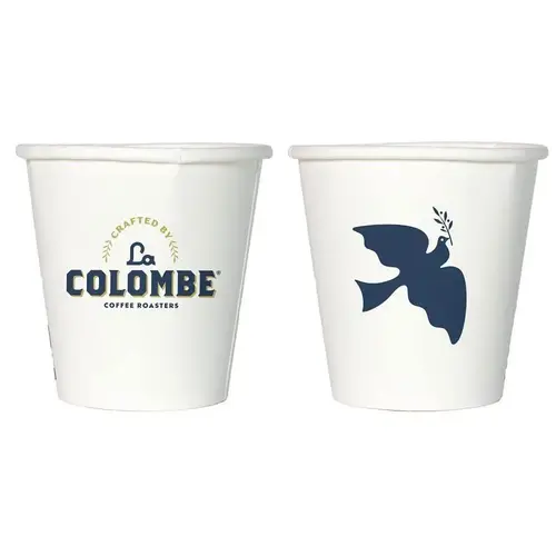 Amenity Services La Colombe Degradable Uw 6oz Single Wall Hot Cup Case Of 1000 White