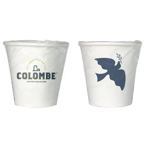 Amenity Services La Colombe Degradable W 6oz Single Wall Hot Cup Case Of 1000 White
